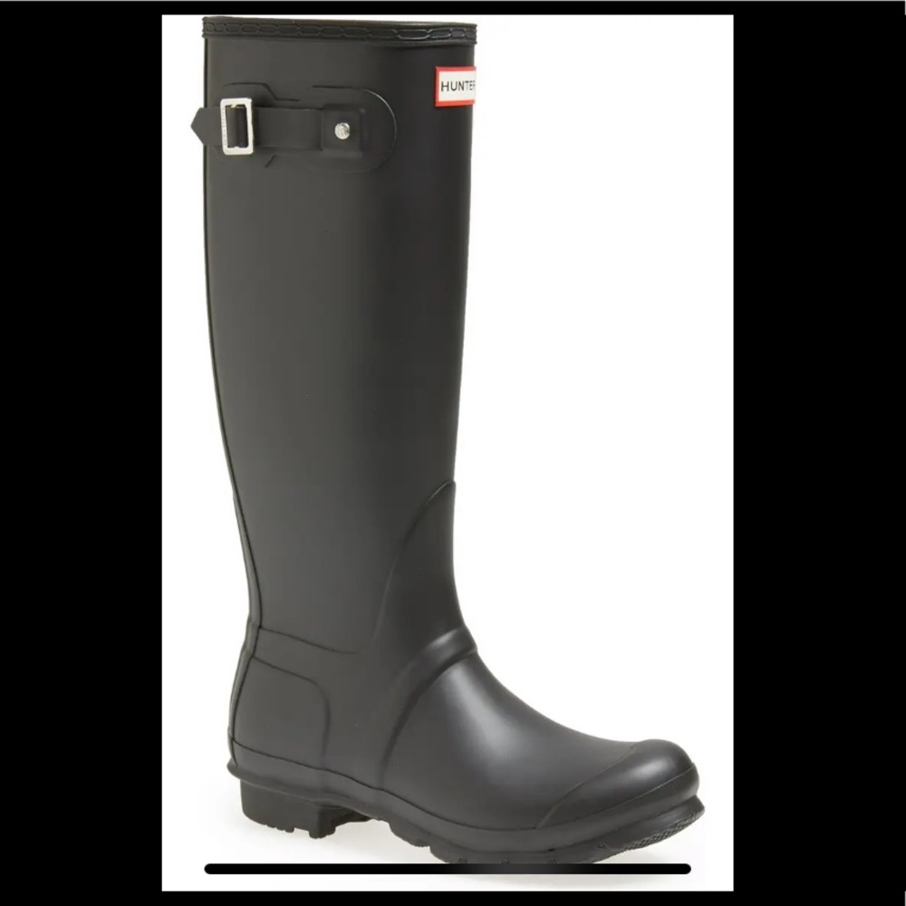 Hunter Original Tall Rain Boots: Matte Black